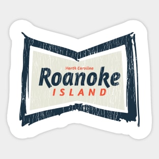 Roanoke Island, NC Summertime Vacationing Bowtie Sign Sticker